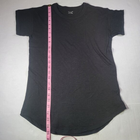 Madewell Women Black Classic Casual Cotton Crewneck T-Shirt Size XXS - Picture 5 of 7